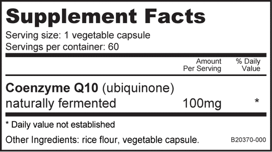 NUTRA BIO CoQ10 (100mg) 60 Vegetable Capsule