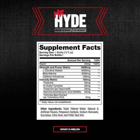 PRO SUPPS HYDE EXTREME 12 PACK/CASE RTD