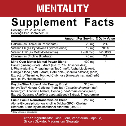 5% Nutrition MENTALITY NOOTROPIC